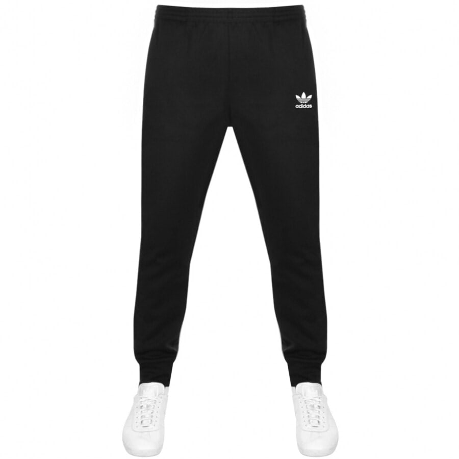 Mens black adidas originals tracksuit online